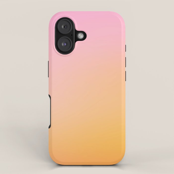 Sunrise Love - Pink & Pumpkin orange glow iPhone Case Gallery Image 1