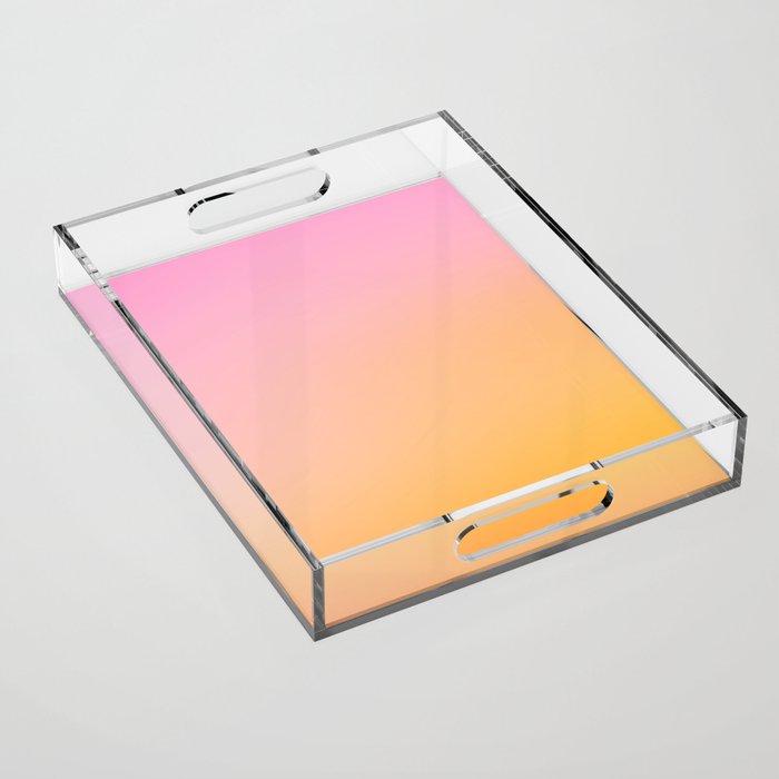 Sunrise Love - Pink & Pumpkin orange glow Acrylic Tray Gallery Image 1