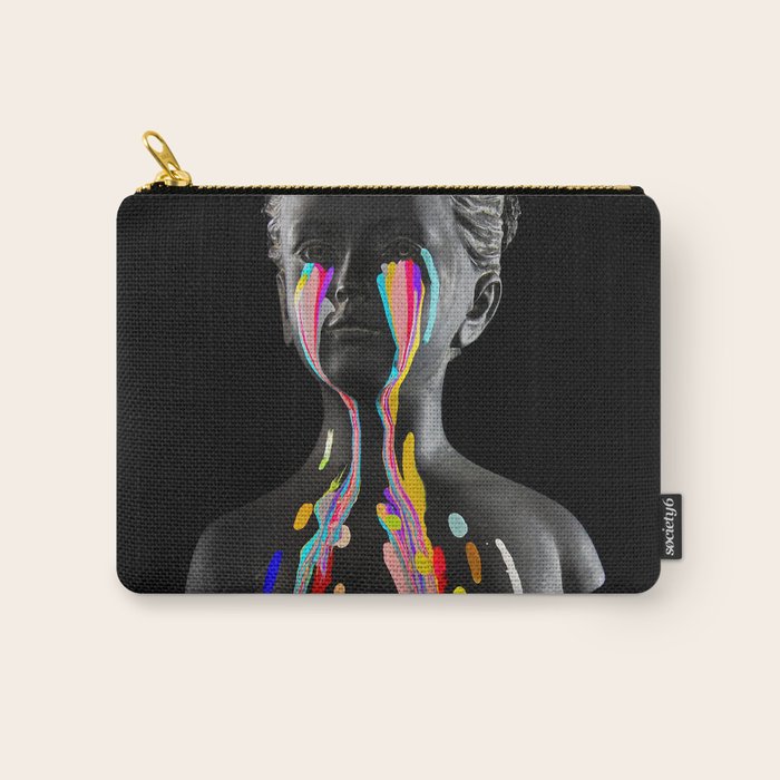 The Girl With Stars In Her Eyes (On Black) Carry All Pouch Gallery Image 1