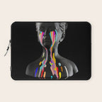 The Girl With Stars In Her Eyes (On Black) Laptop Sleeve Gallery Image 1