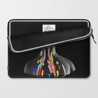 The Girl With Stars In Her Eyes (On Black) Laptop Sleeve Gallery Image 2