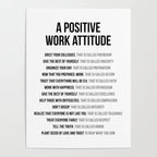 Positive Work Attitude, Office Decor Ideas, Wall Art Poster Gallery Image 4