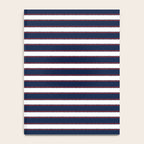 Nautical Navy Blue Red White Rough Stripes Pattern Notebook Gallery Image 4