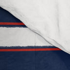 Nautical Navy Blue Red White Rough Stripes Pattern Comforter Gallery Image 4
