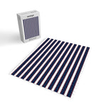 Nautical Navy Blue Red White Rough Stripes Pattern Jigsaw Puzzle Gallery Image 2