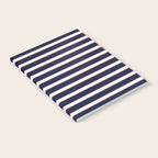 Nautical Navy Blue Red White Rough Stripes Pattern Notebook Gallery Image 2