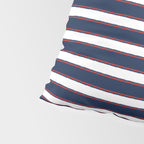 Nautical Navy Blue Red White Rough Stripes Pattern Pillow Sham Gallery Image 4