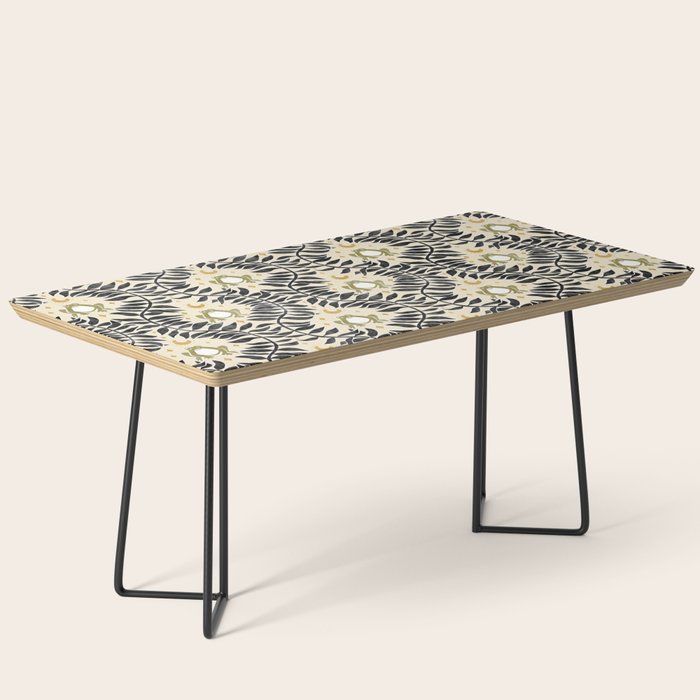 Froggie Ogee - black, moss green, and cream Coffee Table Gallery Image 1