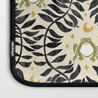 Froggie Ogee - black, moss green, and cream Laptop Sleeve Gallery Image 3