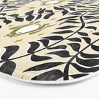 Froggie Ogee - black, moss green, and cream Bath Mat Gallery Image 3