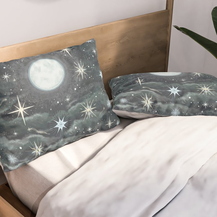 The Moon and Stars Pillow Sham Gallery Image 2