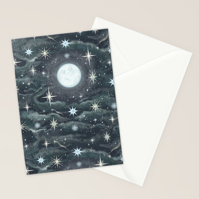 The Moon and Stars Stationery Card Gallery Image 2
