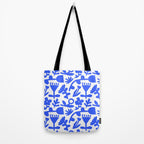 Abstract blue flower nature art pattern Tote Bag Gallery Image 2