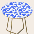 Abstract blue flower nature art pattern Side Table Gallery Image 2