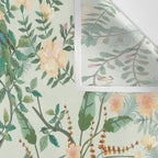 Chinoiserie Mint Green Pink Fresco Floral Garden Oriental Botanical  Wall Tapestry Gallery Image 3
