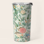 Chinoiserie Mint Green Pink Fresco Floral Garden Oriental Botanical  Travel Mug Gallery Image 2