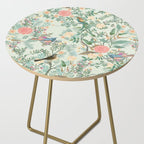 Chinoiserie Mint Green Pink Fresco Floral Garden Oriental Botanical  Side Table Gallery Image 2