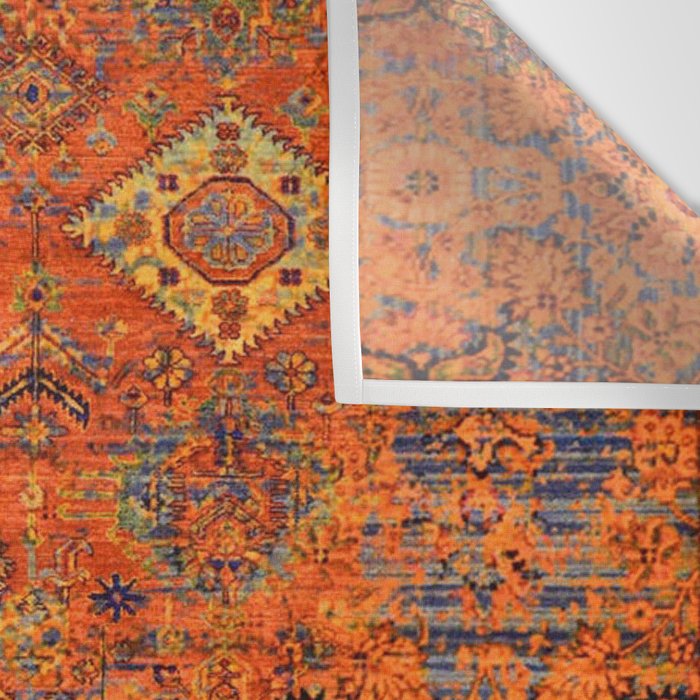 Oriental Vitange Moroccan Rug Design Wall Tapestry Gallery Image 3
