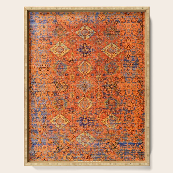 Oriental Vitange Moroccan Rug Design Serving Tray Gallery Image 1