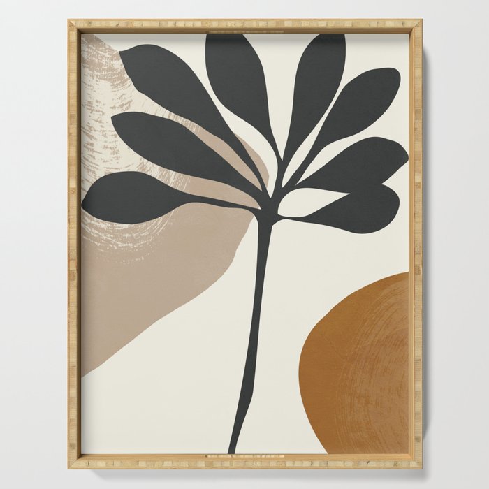 Abstract Art Plant2 Serving Tray Gallery Image 1