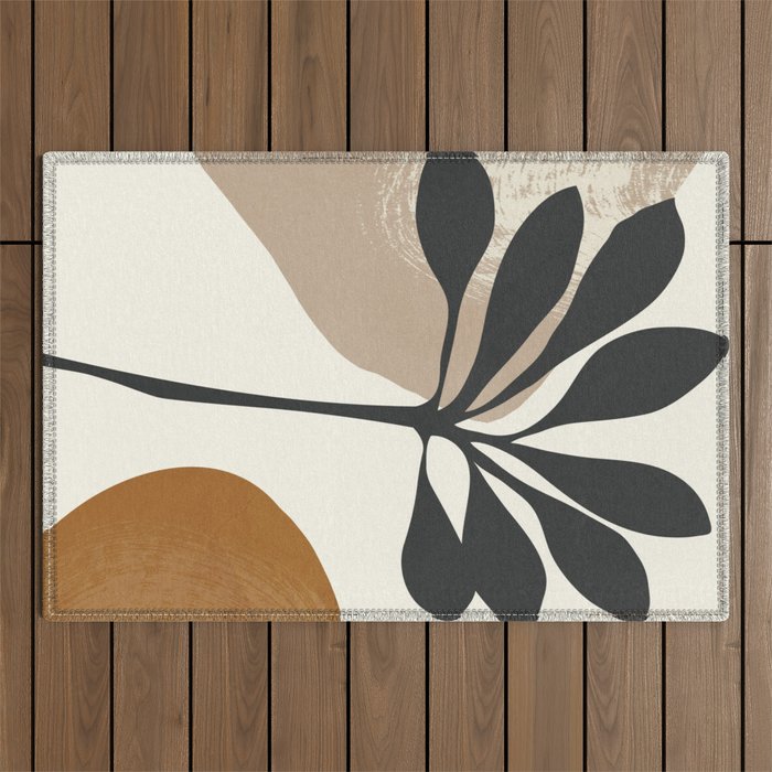 Abstract Art Plant2 Outdoor Rug Gallery Image 1