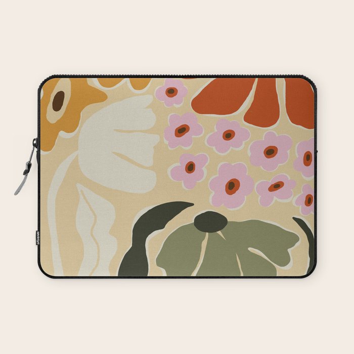 70s tropical fun flower Laptop Sleeve Gallery Image 1
