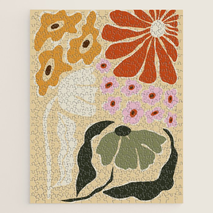 70s tropical fun flower Jigsaw Puzzle Gallery Image 1