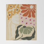 70s tropical fun flower Throw Blanket Gallery Image 2