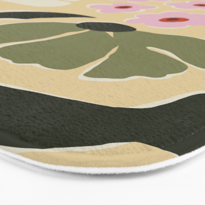 70s tropical fun flower Bath Mat Gallery Image 3