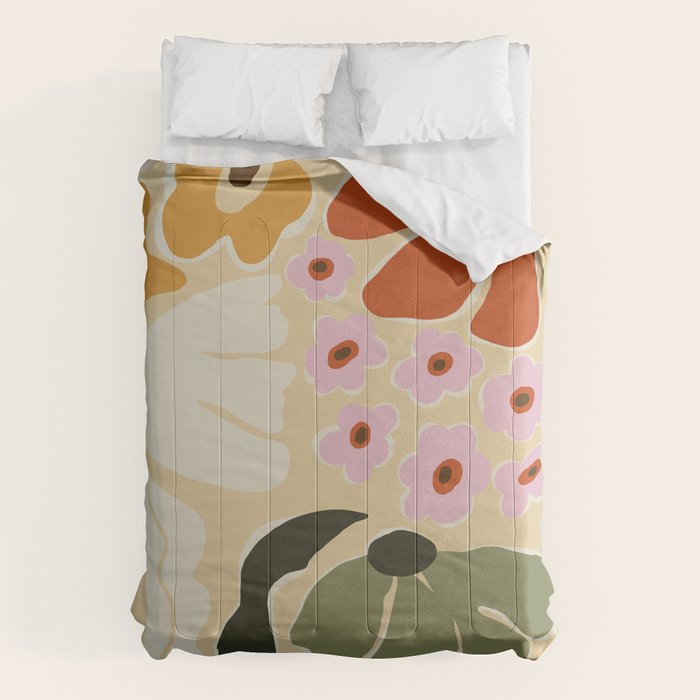 70s tropical fun flower Comforter Gallery Image 6