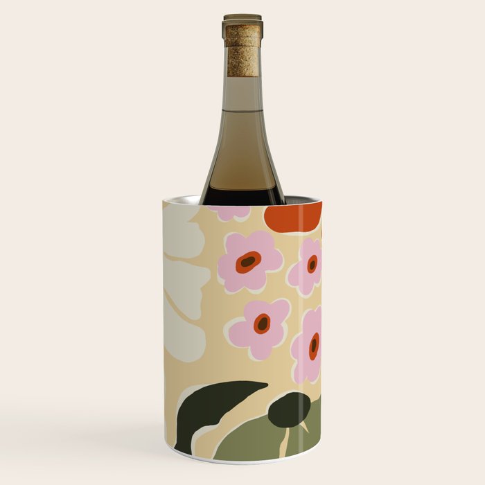 70s tropical fun flower Wine Chiller Gallery Image 1
