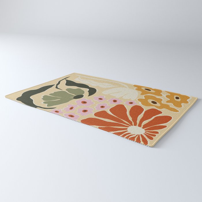 70s tropical fun flower Rug Gallery Image 3