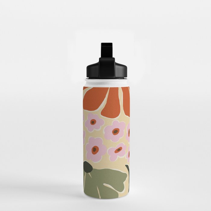 70s tropical fun flower Water Bottle Gallery Image 2