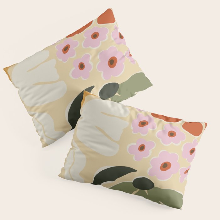 70s tropical fun flower Pillow Sham Gallery Image 3