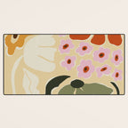 70s tropical fun flower Desk Mat Gallery Image 3