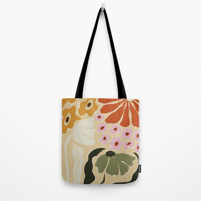 70s tropical fun flower Tote Bag Gallery Image 2