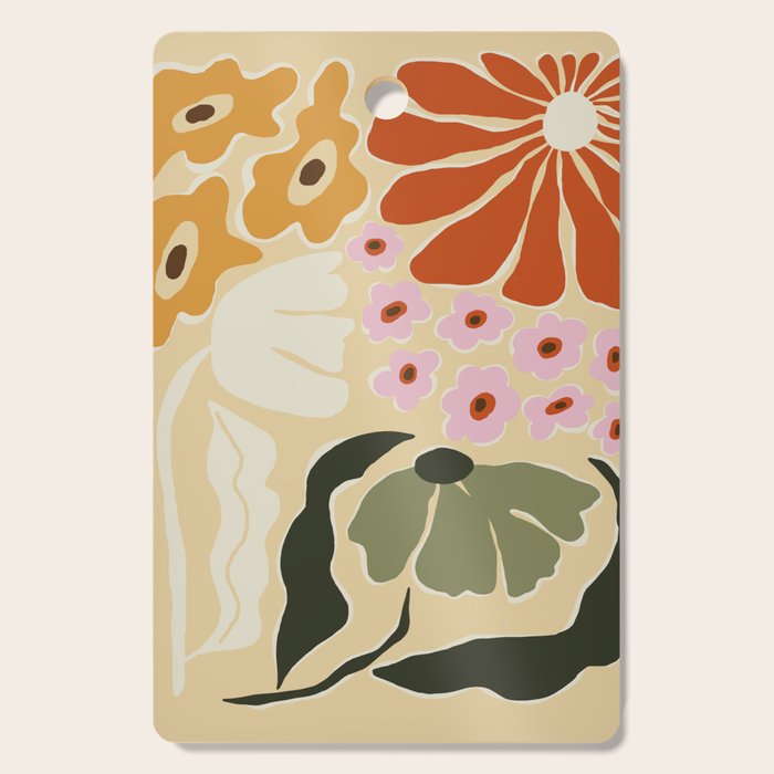 70s tropical fun flower Cutting Board Gallery Image 1