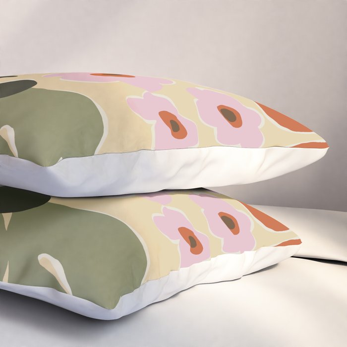 70s tropical fun flower Pillow Sham Gallery Image 3