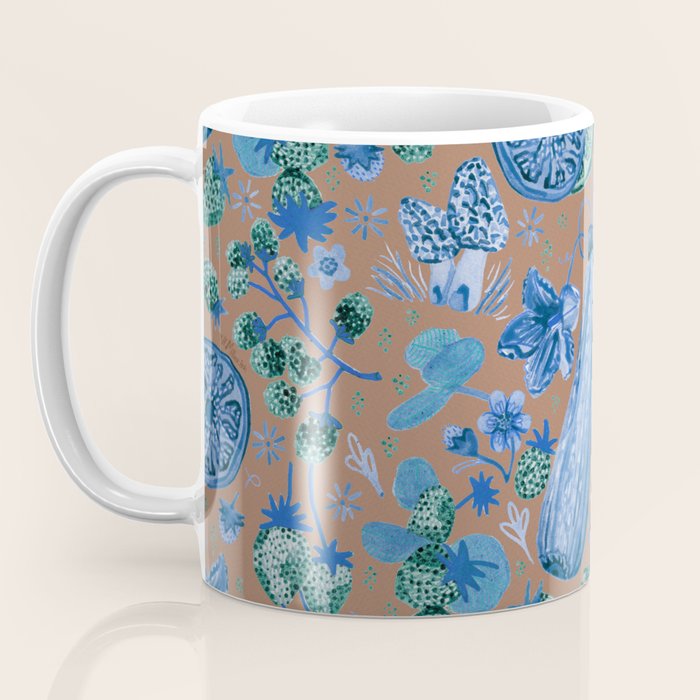 Garden Vegetables & Fresh Fruit in Blue Midnight Coffee Mug Gallery Image 3