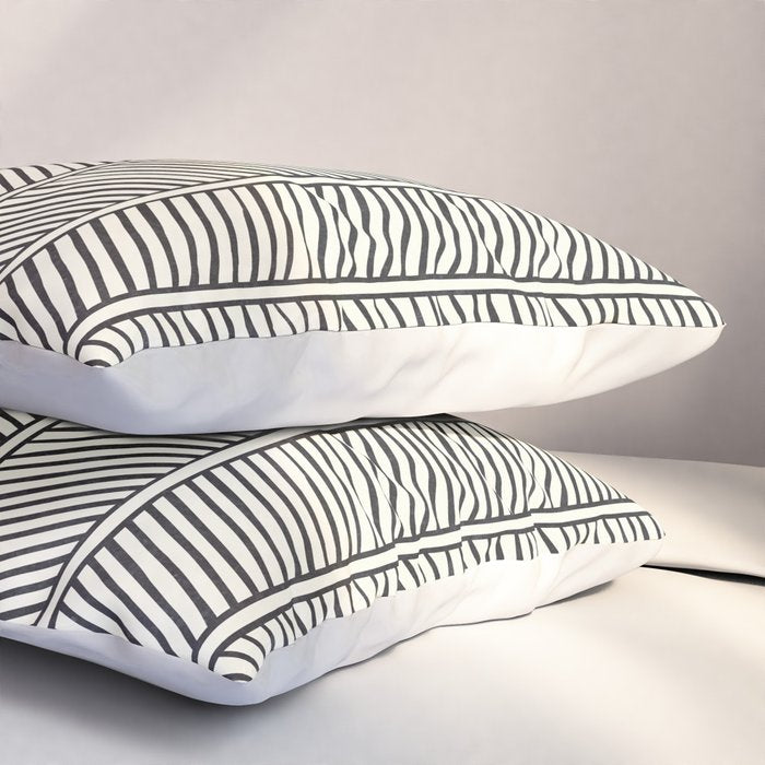 Organic Chevron - Inkwell on cream Pillow Sham Gallery Image 3