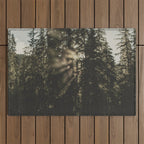 Sunset in the Woods - Nature Photography Outdoor Rug Gallery Image 1