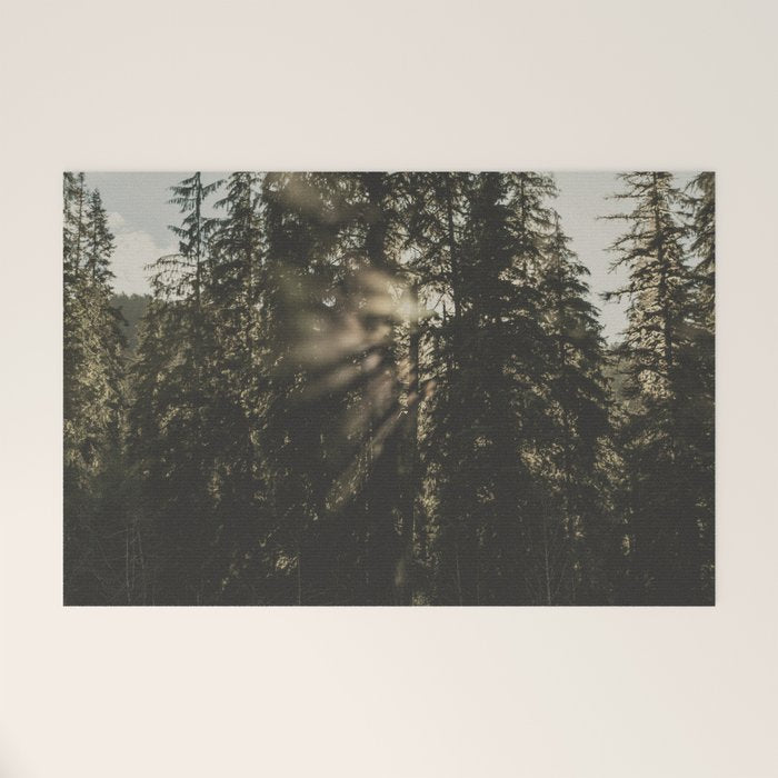 Sunset in the Woods - Nature Photography Welcome Mat Gallery Image 1