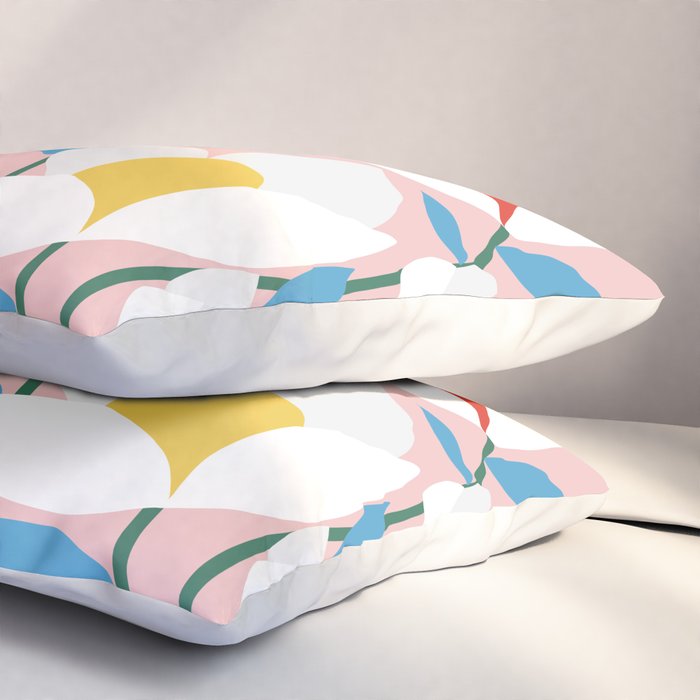 White Spring Florals Pillow Sham Gallery Image 3