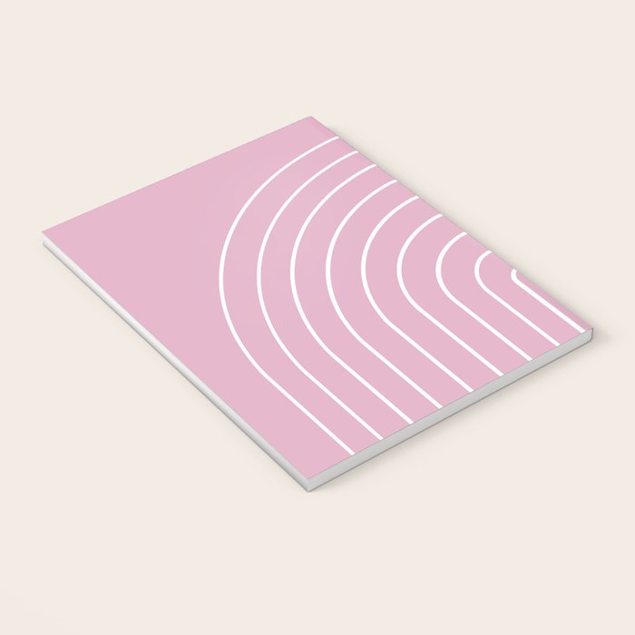 Minimal Arch XXVII Blush Pink Modern Geometric Lines Notebook Gallery Image 3