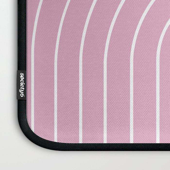 Minimal Arch XXVII Blush Pink Modern Geometric Lines Laptop Sleeve Gallery Image 3