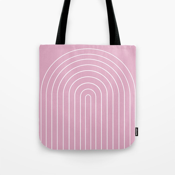 Minimal Arch XXVII Blush Pink Modern Geometric Lines Tote Bag Gallery Image 1