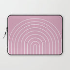 Minimal Arch XXVII Blush Pink Modern Geometric Lines Laptop Sleeve Gallery Image 1