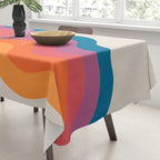 Vintage California Sun: Slanted Stripes Tablecloth Gallery Image 3