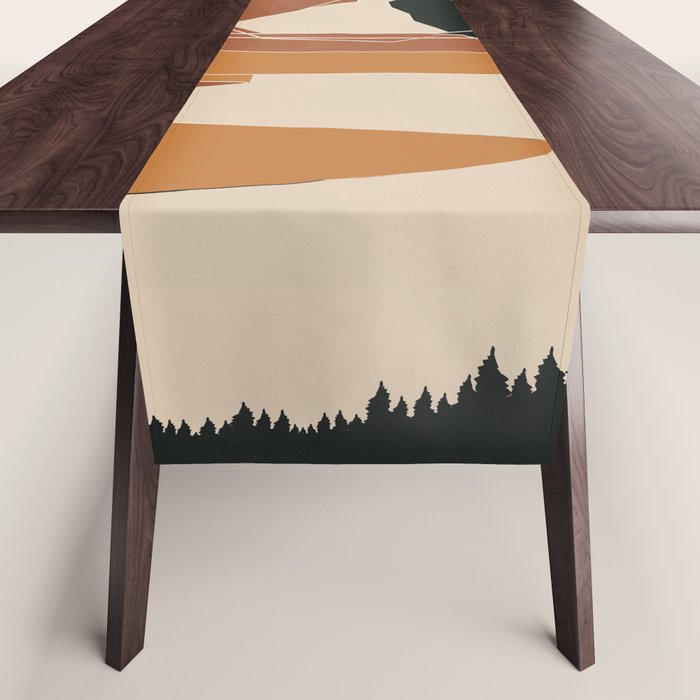 Minimal Abstract Art Landscape 03 Table Runner Gallery Image 1