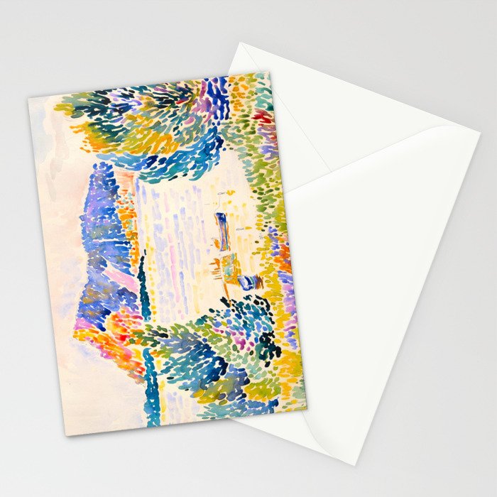 Henri-Edmond Cross Neo-Impressionism Pointillism Cap Nègre 1909 WatercolorPainting Stationery Card Gallery Image 2